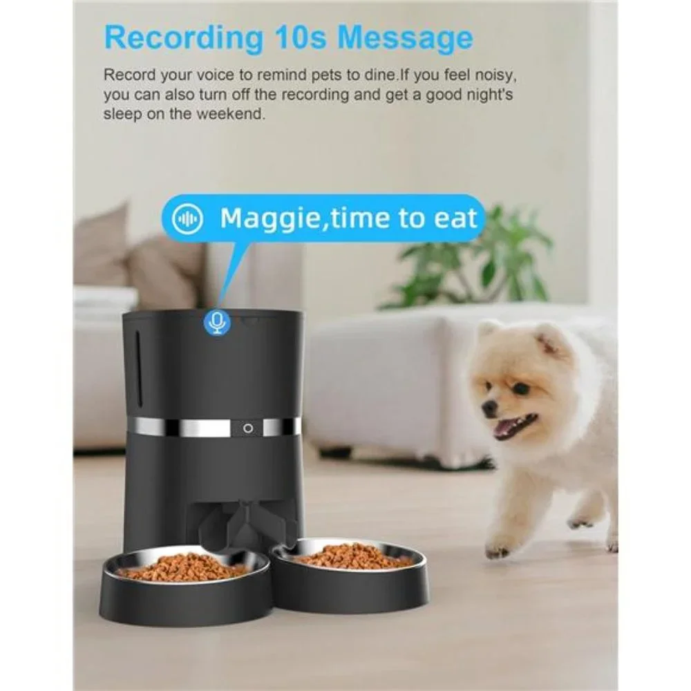 Smart Cat Feeder,WellToBe Automatic CatFeeder WiFi Enable Pet Dog Food Dispenser